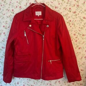 Red Moto Jacket